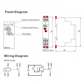Реле затримки включення GRT8-A1 Tervix Pro Line 16А AC/DC 12-230В 663211