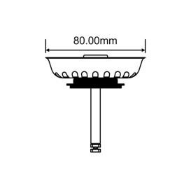Решетка для сифона для кухонной мойки McAlpine Ø80 мм нержавеющая сталь хром BWSTTOP-PU