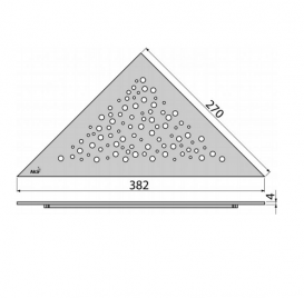 Решетка для углового водоотводящего желоба AlcaPlast View нержавеющая сталь матовая VIEW