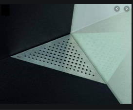 Решетка для углового водоотводящего желоба AlcaPlast Triton нержавеющая сталь матовая TRITON