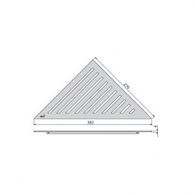 Решітка для кутового водовідвідного жолоба AlcaPlast Grace нержавіюча сталь матова GRACE