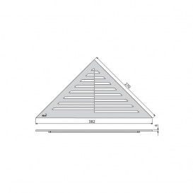 Решітка для кутового водовідвідного жолоба AlcaPlast Time нержавіюча сталь матова TIME