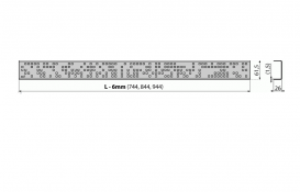 Решітка для водовідвідного жолоба AlcaPlast Code 950 мм глянцева CODE-950L