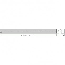 Решетка для водоотводящего желоба AlcaPlast Route 950 мм матовая ROUTE-950M
