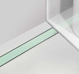 Решітка для водовідвідного жолоба AlcaPlast Glass 550 мм зелене скло GL1202-550