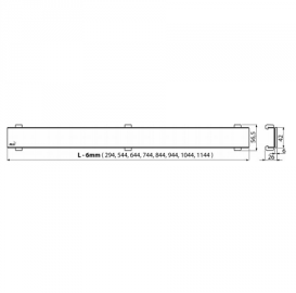 Решетка для водоотводящего желоба AlcaPlast Mineral 750 мм искусственный камень белый MI1200-750