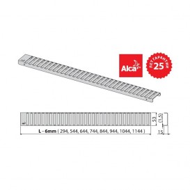 Решетка для водоотводящего желоба AlcaPlast Line 550 мм нержавеющая сталь матовая LINE-550M