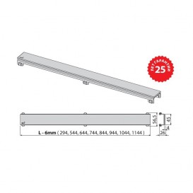 Решетка для водоотводящего желоба AlcaPlast Posh 850 мм нержавеющая сталь матовая POSH-850MN