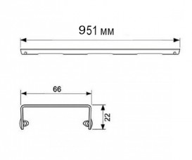 Решетка TECE TECEdrainline Basic для душевого трапа полированная прямая 1000 мм нержавеющая сталь 601010