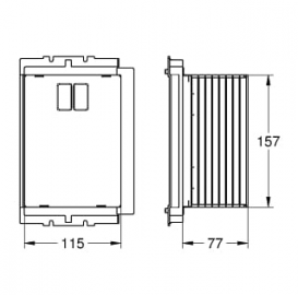 Ревізійний короб для кріплення малих панелей змиву Grohe Rapid SL пластик білий 40950000