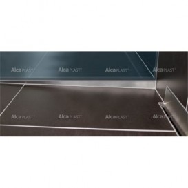 Рейка для підлоги з ухилом AlcaPlast 1200 мм ліва нержавіюча сталь APZ901M / 1200