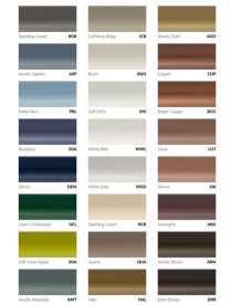 Рейлинг Terma Case Slim 420 мм хром и палитра RAL WRRCSS042