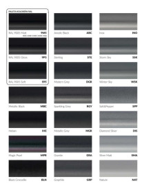 Рейлинг Terma Case Slim 520 мм хром и палитра RAL WRRCSS052