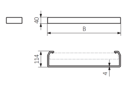 Рейлинг Terma Case Slim 620 мм хром и палитра RAL WRRCSS062