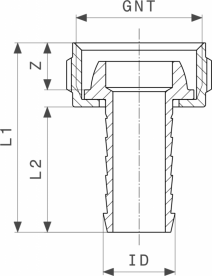 Різьбове з'єднання для шланга Viega 1812 ½х¾ латунь 109073