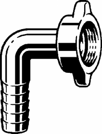 Різьбове з'єднання для шланга Viega 1813 ¾х1 латунь 126360