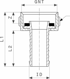 Резьбовое соединение для шланга Viega 1814 ½х1 латунь хромированная 124755