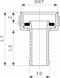 Резьбовое соединение для шланга Viega 1817 ¾х¾ латунь 114008