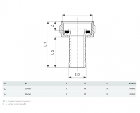 Різьбове з'єднання для шланга Viega 1819 ½х22x1вр латунь хромована 106843