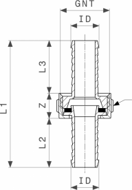 Резьбовое соединение для шланга Viega 1821 ¾х1 латунь 120023