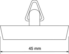 Резиновая пробка для раковины McAlpine d45 мм с отверстием для цепочки HC57