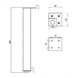 Roca ВИКТОРИЯ ножки для мебели(2шт) A816413001