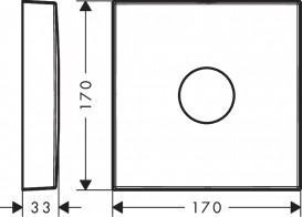 Розетка для смесителя для душа Hansgrohe Axor 1 отверстие хром 14965000