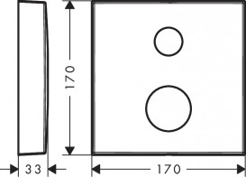 Розетка для змішувача для душу Hansgrohe Axor 2 отвори зі стрілкою хром 14970000