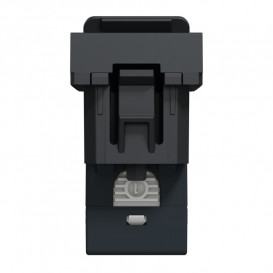 Розетка компьютерная Schneider Electric Unica New RJ45 одиночная категория 5e UTP 1 модуль антрацит NU341054