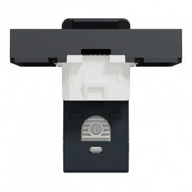 Розетка комп'ютерна Schneider Electric Unica New RJ45 одинична категорія 5е UTP 2 модулі антрацит NU341154