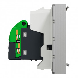 Розетка компьютерная Schneider Electric Unica New RJ45 одиночная категория 6 UTP 2 модуля алюминий NU341530