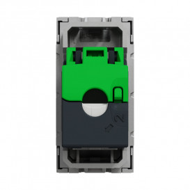 Розетка компьютерная Schneider Electric Unica New RJ45 одиночная категория 6 STP 1 модуль алюминий NU341630