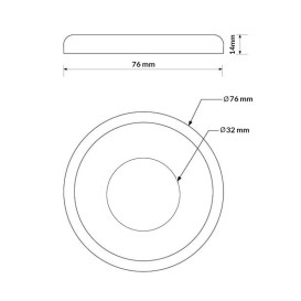 Розетка маскуюча McAlpine стандартна 32 мм поліпропілен білий F32S