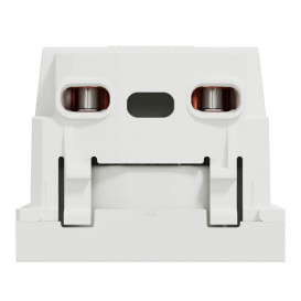 Розетка Schneider Electric Unica New 2 модуля без заземления со шторками белый NU303318