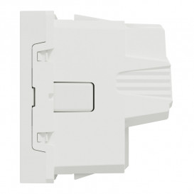 Розетка Schneider Electric Unica New 2 модуля с заземлением белый NU303618