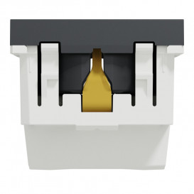 Розетка Schneider Electric Unica New 2 модуля с заземлением и шторками антрацит NU303754