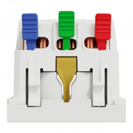 Розетка Schneider Electric Unica New 2 модуля с заземлением и шторками белый NU305718