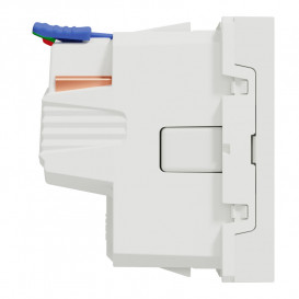 Розетка Schneider Electric Unica New 2 модуля с заземлением и шторками белый NU305718