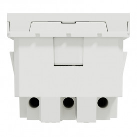 Розетка Schneider Electric Unica New двойная 45° с заземлением и шторками белый NU306718A