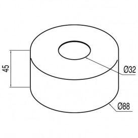 Розетка Tres металлическая круглая Ø 88 мм хром 913474430