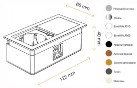 Розеточный блок ASA Plastici VersaHit Mono 1x220В холодный белый 060.25F.00007