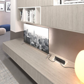 Розеточный блок ASA Plastici Versanet 3x220В +1USB 5V Type A+C матовый белый 060.31F.00032