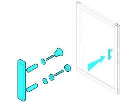 Ручка для душевой двери Jika Cubito Pure/Tigo хром H2912440000001