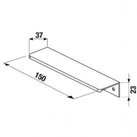 Ручка для шафки Jika Cube 15 см хром H4915831760001