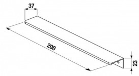 Ручка для шкафчика Jika Cube 20 см хром H4915841760001