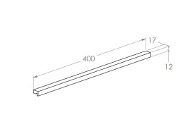 Ручка для шкафчика Roca Kwadro 40 см алюминий золото A817030557