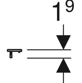 Ручка для тумби під раковину Geberit 51,7 см алюміній чорний матовий 502.358.14.1