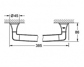 Ручка для ванной Grohe Grandera хром 40633000