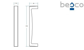 Ручка для ванни Besco Oxa White OXA-W