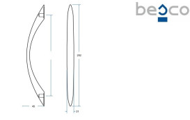 Ручка для ванни Besco Standard хром UCH-ST